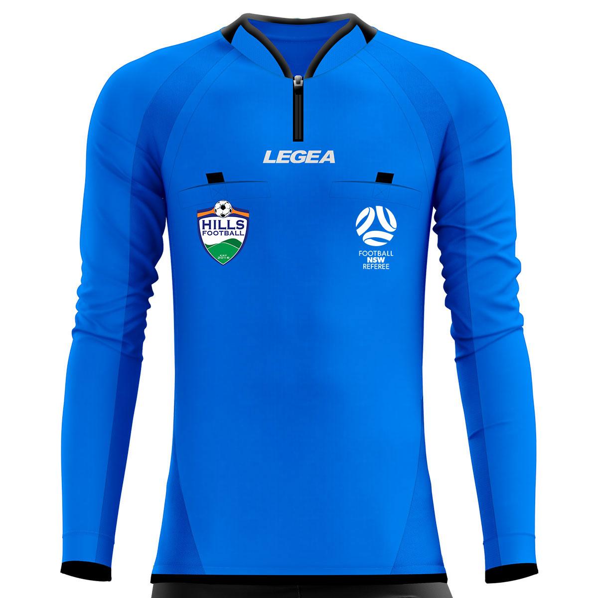 Hills Football Referees Arbitro Drive Long Sleeve Jersey Blue - Legea Australia