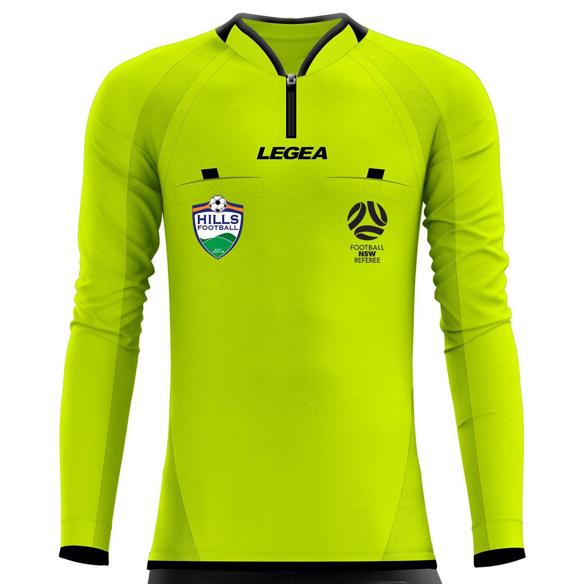 Hills Football Referees Arbitro Drive Long Sleeve Jersey Yellow - Legea Australia